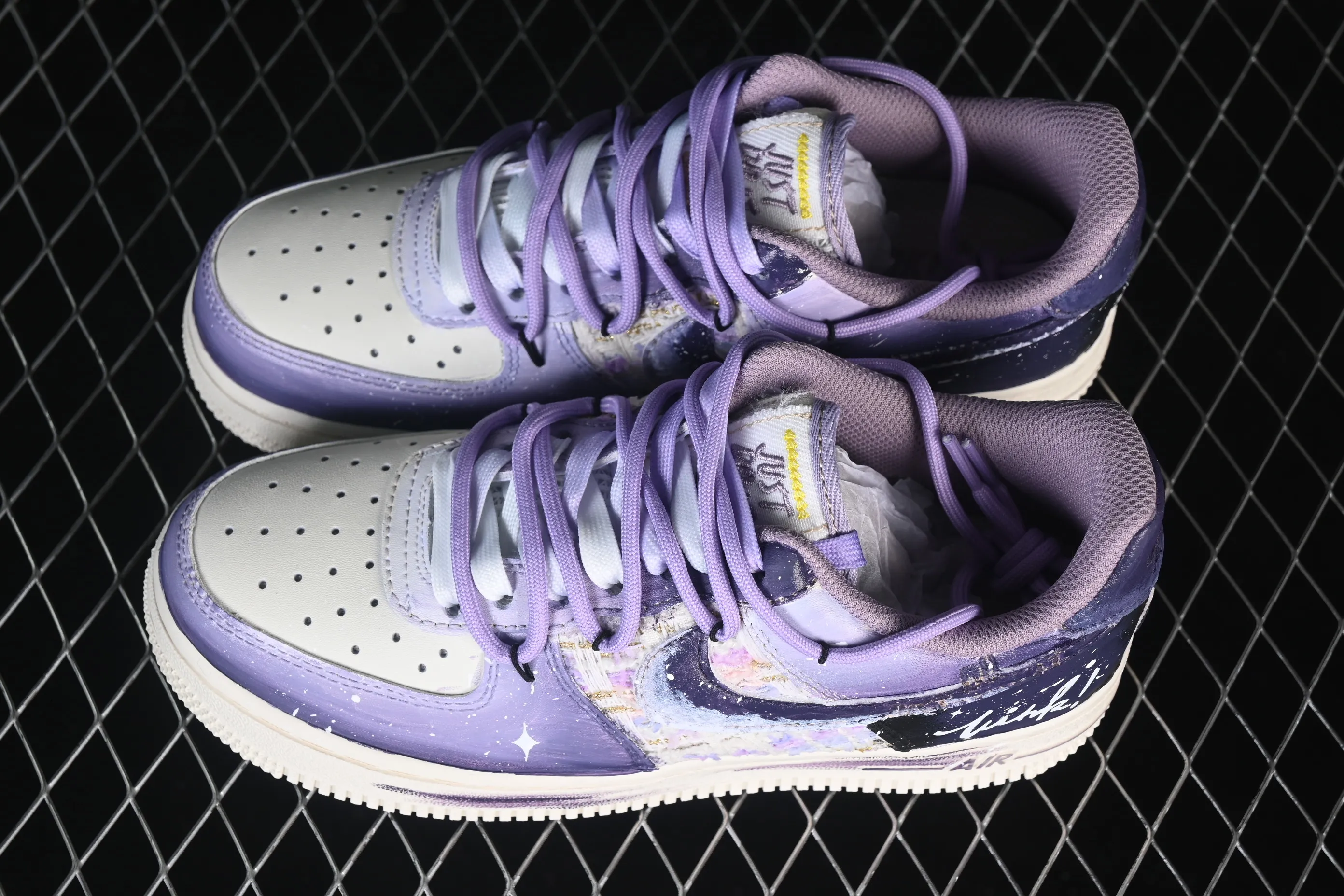 All categories Nk Air Force 1 Air Force series Nk Air Force 1 Low Air Force low-top Nike Air Force 1'07 Low "Misty Purple Graffiti" Hand-painted graffiti Misty Purple Graffiti Air Force 1 low-top casual sneakers FJ7740-190